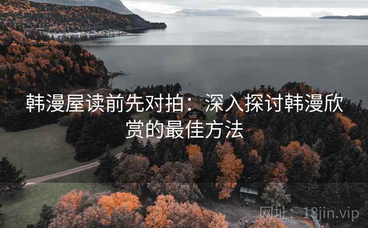 韩漫屋读前先对拍：深入探讨韩漫欣赏的最佳方法