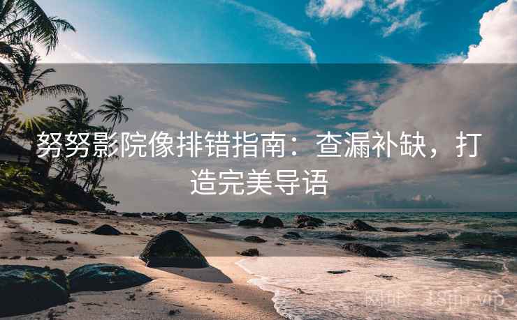 努努影院像排错指南：查漏补缺，打造完美导语