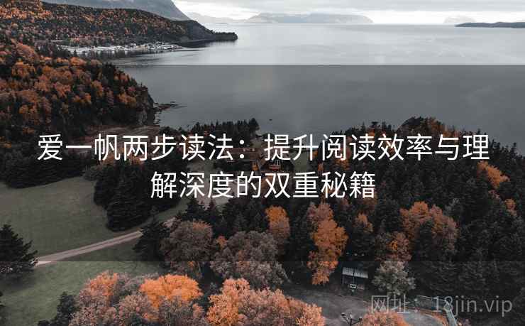 爱一帆两步读法：提升阅读效率与理解深度的双重秘籍