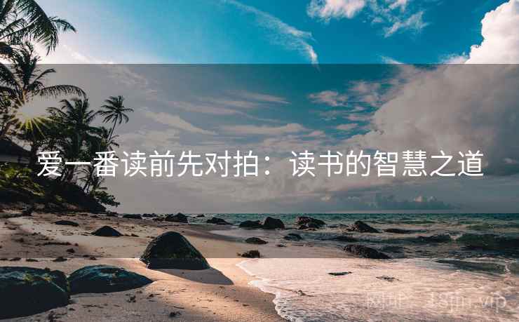 爱一番读前先对拍：读书的智慧之道  第2张