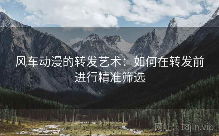 风车动漫的转发艺术：如何在转发前进行精准筛选